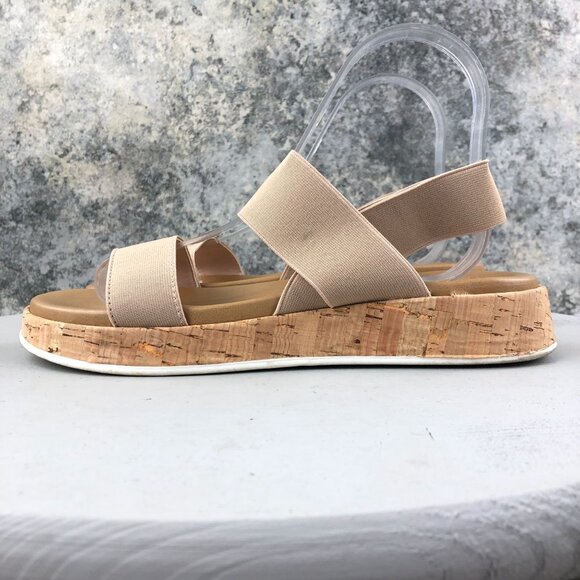 Steve Madden Women's Size 7.5 Azzurra Natural Tan Open Toe Ankle Strap Sandals - Picture 6 of 14